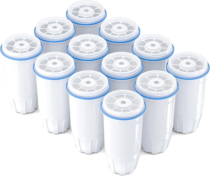 Bogda Upgraded Water Filter Replacement Fit for Zero Pitcher and Dispenser ZR-001 ZR-004 ZP-006 ZR-017, Five-Stage Filter System, Effectively Reducing Lead, Chromium, and Contaminants, 12 Packs, By - Image 1